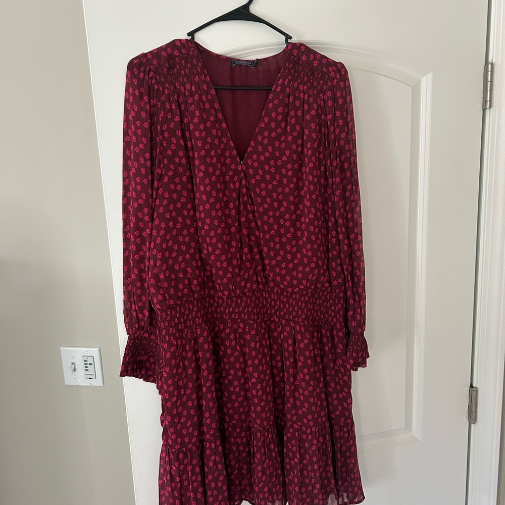 Women’s Sz L Vineyard Vines Floral Smocked Waist Dress Worn Once